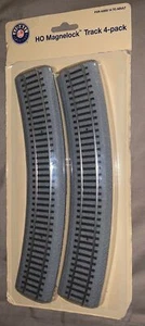 LIONEL HO 871818010 MAGNELOCK CURVE TRACK 4 PACK NICKEL SILVER, GRAY ROADBED - Picture 1 of 2