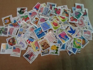 Collection lot 100 different United States small stamps - all from the 1990s - Picture 1 of 1