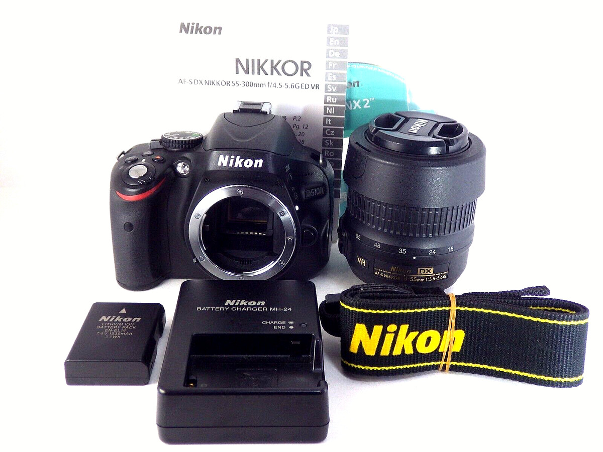 中古 美品 Nikon D5100 18-55mm 55-300mm VR ダブルズームキット Nikon