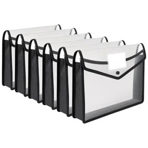 File Holder Clear Plastic Document Holders Documents Bag Office Travel - Picture 1 of 12