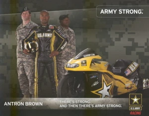 2007 Antron Brown U.S. Army Suzuki Pro Stock Motorcycle NHRA Hero Card - Picture 1 of 1
