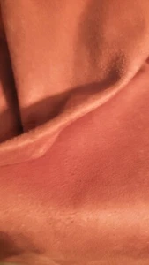 CORAL TERRACOTTA SUEDED MICROFIBER REMNANT UPHOLSTERY FABRIC - Picture 1 of 3