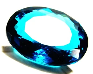 Natural 59.70 Cts Blue Topaz Oval Cut Loose Gemstone R5861 - Foto 1 di 4