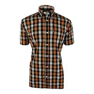 Camisa Trojan Windowpane Check SS Negra/Naranja Trojan - Imagen 1 de 6