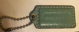 Coach Lackleder blau Ersatz Handtasche Anhänger Anhänger Anhänger 2,5" breit - Bild 1 von 5