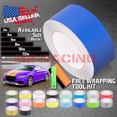 Calcomanías envolventes de vinilo de rayas de carreras de color mate para Audi TT Stripe de 10 pies/20 pies de largo Foto 1 de 4