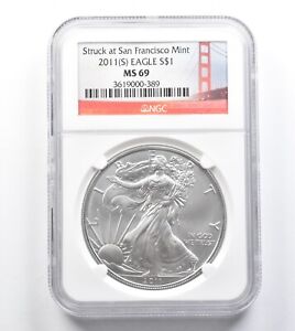 MS69 2011-(S) American Silver Eagle - Graded NGC *661