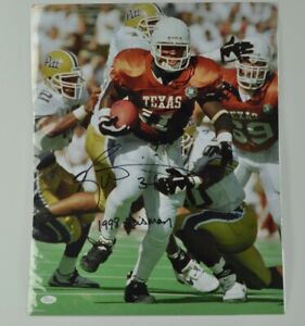 NCAA Univeristy of Texas Ricky Williams #11 Autograph Picture 16 x 20 JSA
