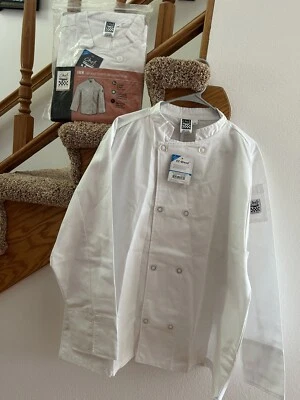 2 New Chef Revival Crew Jacket Size XL Unisex White 8 Buttons #96152 EZ-Blend - Image 1 of 4