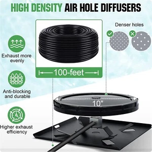 Pond Aerator Lake Pond Aeration System w/ 3/4HP Pump 100' Tube - Picture 1 of 1