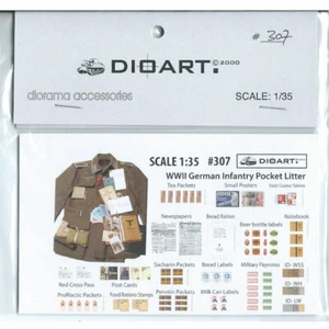 DioArt 1/35 WWII German Soldiers Pocket Litter (2 sheets) - Picture 1 of 1