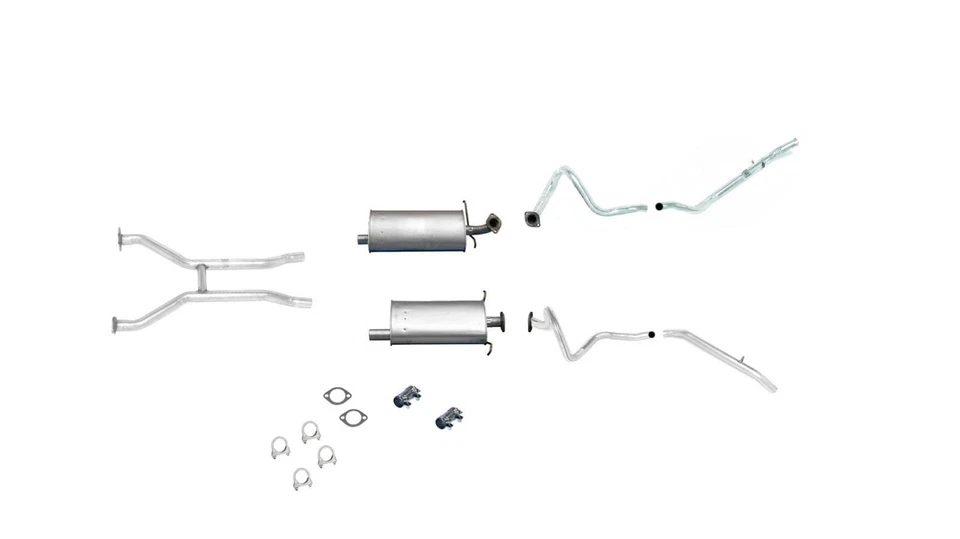 Sistema de escape silenciador tubo DUAL para 98-02 Mercury Grand Marquis sin resonadores Foto 1 de 4