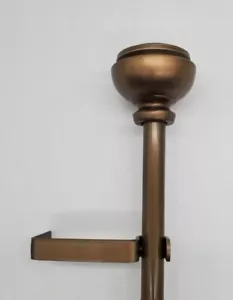 Georgia Urn 5/8" Adjustable Curtain Rod - Vintage Brass, Two Sizes - Picture 1 of 2