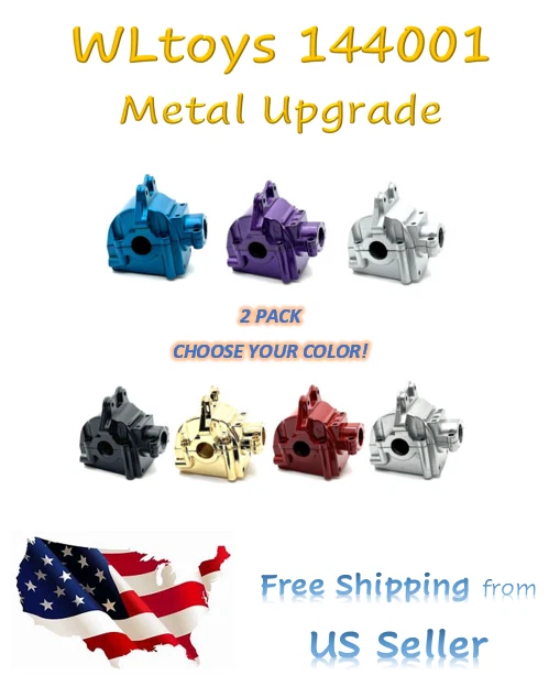 Actualización de caja de cambios de metal delantera y trasera para piezas de automóviles de radiocontrol Wltoys 144001 1/14 Foto 1 de 1