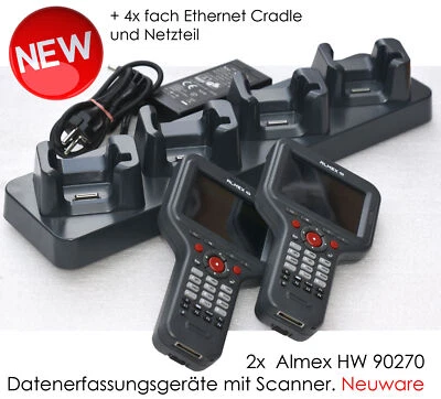 2x Almex HW 90270 Pda Bluetooth WLAN Touchscreen + Gradle With Lan Windows Ce - Image 1 of 4