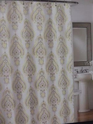 Cortina de ducha de tela de lujo Cynthia Rowley 72" x 72" nueva en paquete Foto 1 de 4