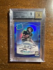 2017 DONRUSS OPTIC BLUE RATED ROOKIE /75 AUTO ALVIN KAMARA SAINTS BGS 9 SSP #199