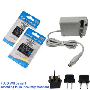For Nintendo 3DS Battery (2) Replacement 2000mAh 3.7V Rechargeable +AC Charger - Picture 1 of 12
