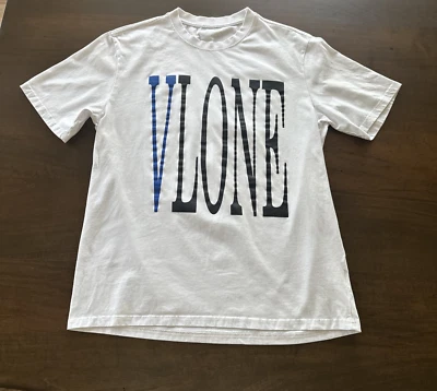 Camiseta Vlone Python Gráfica Para Hombre Talla GRANDE Blanca/Negro/Azul Edición Asap Foto 1 de 4