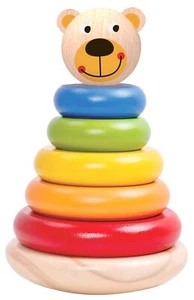 TOOKYLAND Ours Culbuto à Empiler - 7pcs - Jouet Empileur Culbutant en Bois, 12m+ - Photo 1 sur 9