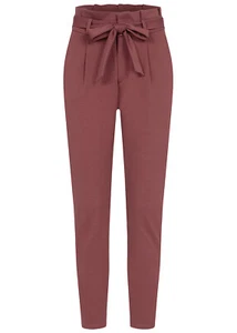 Pantaloni donna Cloud5ive larghi fit paperbag elasticizzati cintura marrone N24027002 - Foto 1 di 3