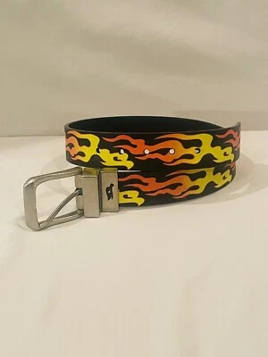 Cinturón Tony Hawk Skate Boarding Flames Hebilla Plateada Niño XS 19"-21" USADO EN EXCELENTE ESTADO Foto 1 de 4