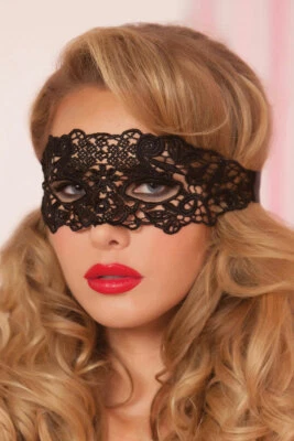Lace Eye Mask Galloon Seven Til Midnight - Black - Image 1 of 2
