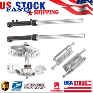 630mm Front Forks Triple Tree Clamp Kit Disc Brake for Mini Dirt Pit Bike Razor - Bild 1 von 15