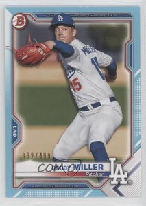 2021 Bowman Prospects Sky Blue Border /499 Bobby Miller #BP-75
