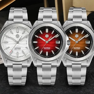 SAN MARTIN SN0129-GC automatische Wüstentextur Zifferblatt Datumsanzeige 39 mm Gada Uhr - Bild 1 von 35