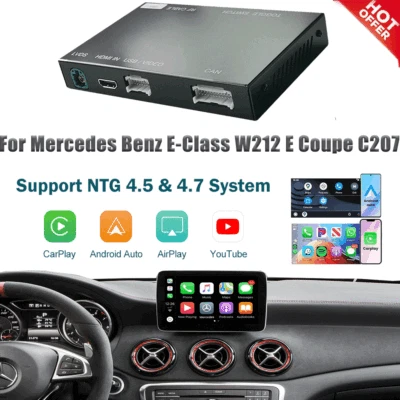 Interfaz automática inalámbrica CarPlay Android para Mercedes Benz Clase E W212 2012-2015 Foto 1 de 4