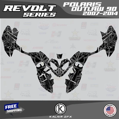Kit Gráficos para POLARIS OUTLAW 90 (2007-2014) Serie Revolt - Smoke 16-MIL Foto 1 de 4