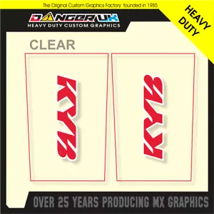 DECALCOMANIE GRAFICHE FORCELLA SUPERIORE MOTOCROSS MX 65cc trasparente kyb - Foto 1 di 1