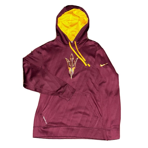 Arizona State Sun Devils Nike Men’s M Pullover Hoodie Therma-Fit Drawstrings EUC Cover