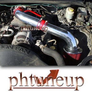 RED 1999-2004 JEEP GRAND CHEROKEE 4.7 4.7L H/O V8 AIR INTAKE KIT +  FILTER - Picture 1 of 1