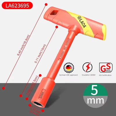 Chiave a Bussola a Forma Di T CR-V 4-14Mm Chiave Esagonale 58HRC Cacciavite Esag - Immagine 1 di 4