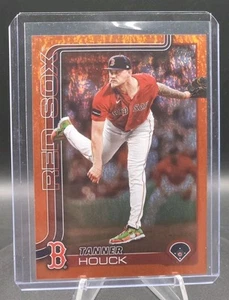 2025 Topps Series 1 Tanner Houck #46 Orange Holo Foil Paralell 17/25 Boston - Picture 1 of 3