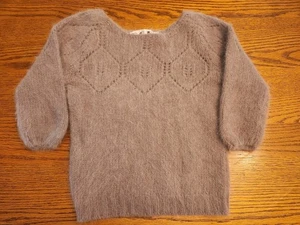 Damenpullover PGE Lammwolle Angora braun Petite Small - Bild 1 von 5
