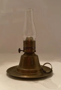 Antique MINIATURE BRASS FINGER/SAUCER LAMP-Smith 2 Fig 124-Plume/Atwood-COTTAGE - Picture 1 of 11