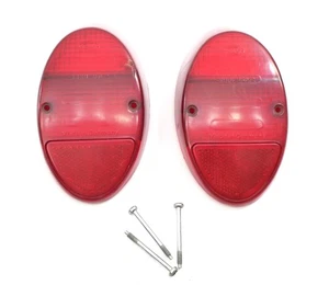 Tail Light Lamp Lens Set 62-66 VW Beetle Bug Aircooled Genuine OEM Hella Germany - Picture 1 of 6