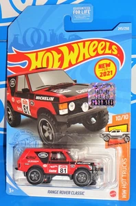 Hot Wheels New For 2021 Factory Set Hot Trucks #245 Range Rover Classic Red - Picture 1 of 2
