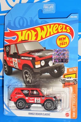 Hot Wheels New For 2021 Factory Set Hot Trucks #245 Range Rover Classic Red - Image 1 of 2