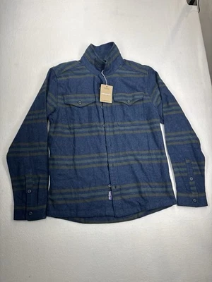 Camisa Patagonia Para Hombre L/S Ligera Franela Fiordo Forrada en Árbol Azul Ardiente Pequeña Foto 1 de 4