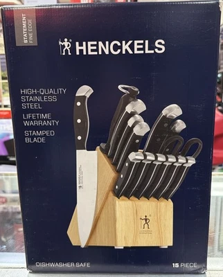 J.A. HENCKELS (13550-005) - Statement Fine Edge Knife Block Set - 15 Piece..NEW! - Image 1 of 4
