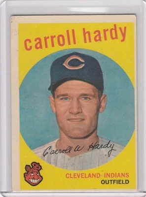 1959 Topps Baseball Card #168 Caroll Hardy Cleveland Indians - Ex - Image 1 of 2