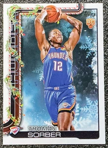 Thomas Sorber 2025-26 Topps Holiday #H175 Rookies (RC) Thunder - Picture 1 of 2
