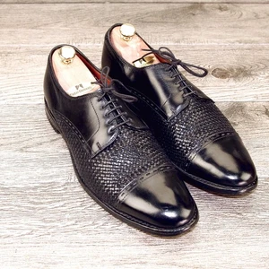 Allen Edmonds NEW ORLEANS gewebter Blucher 10 D schwarz * fügen Sie $15 neue Zedernbäume hinzu - Bild 1 von 13