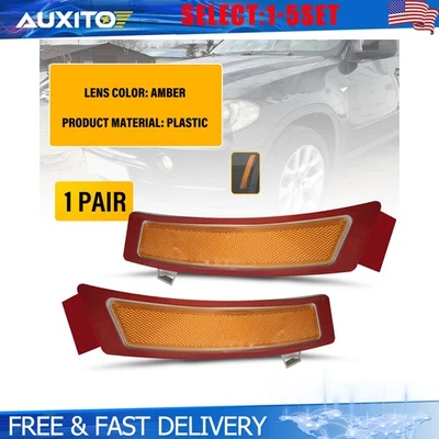 Reflector lateral parachoques delantero ámbar modelo LCI 2-10X para BMW X5 E70 2011 2012 2013 Foto 1 de 4