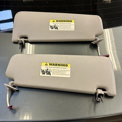 2007-2012 BMW 328i Front Left Right Side Gray Sun Visor Set Pair Assembly OEM - Image 1 of 4