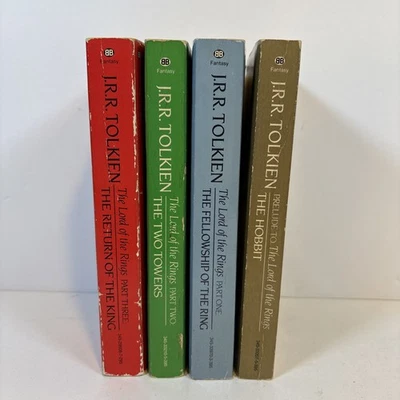 JRR Tolkien Hobbit & Lord Of The Rings 1986 Paperback Box Set 4 - No Slipcase Foto 1 de 4